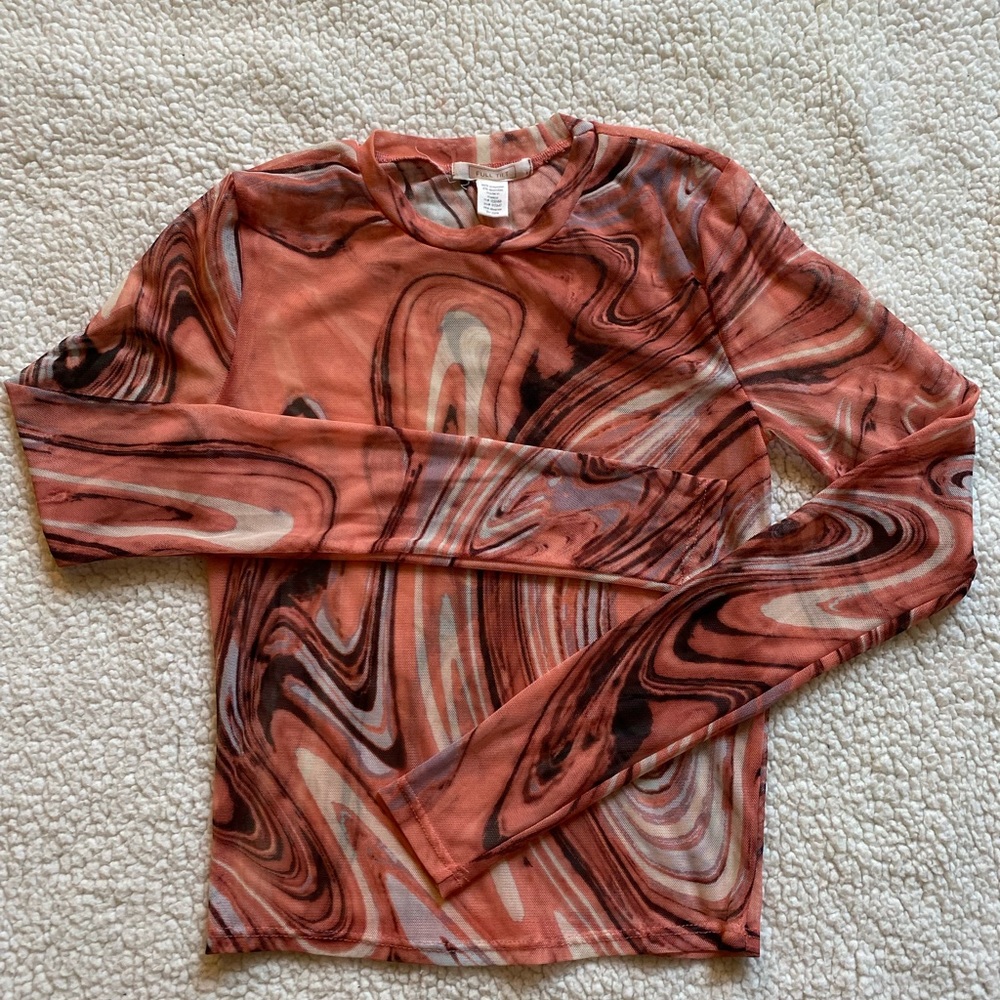Tilly’s Mesh Long Sleeve Top